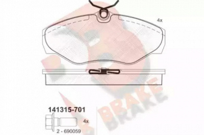 R BRAKE rb1315 -  Комплект тормозных колодок, дисковый тормоз